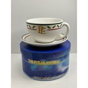 Hallmark Polar Express Holiday Hot Chocolate Mug & Saucer Collector Set Christma